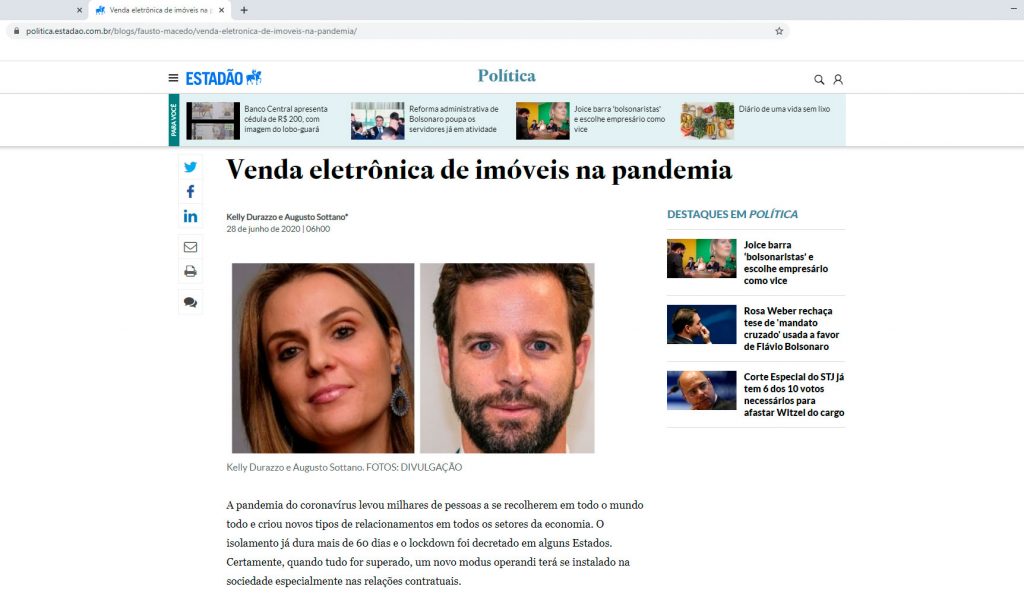 Venda Eletrônica de Imóveis na Pandemia Venda Eletrônica de Imóveis na Pandemia